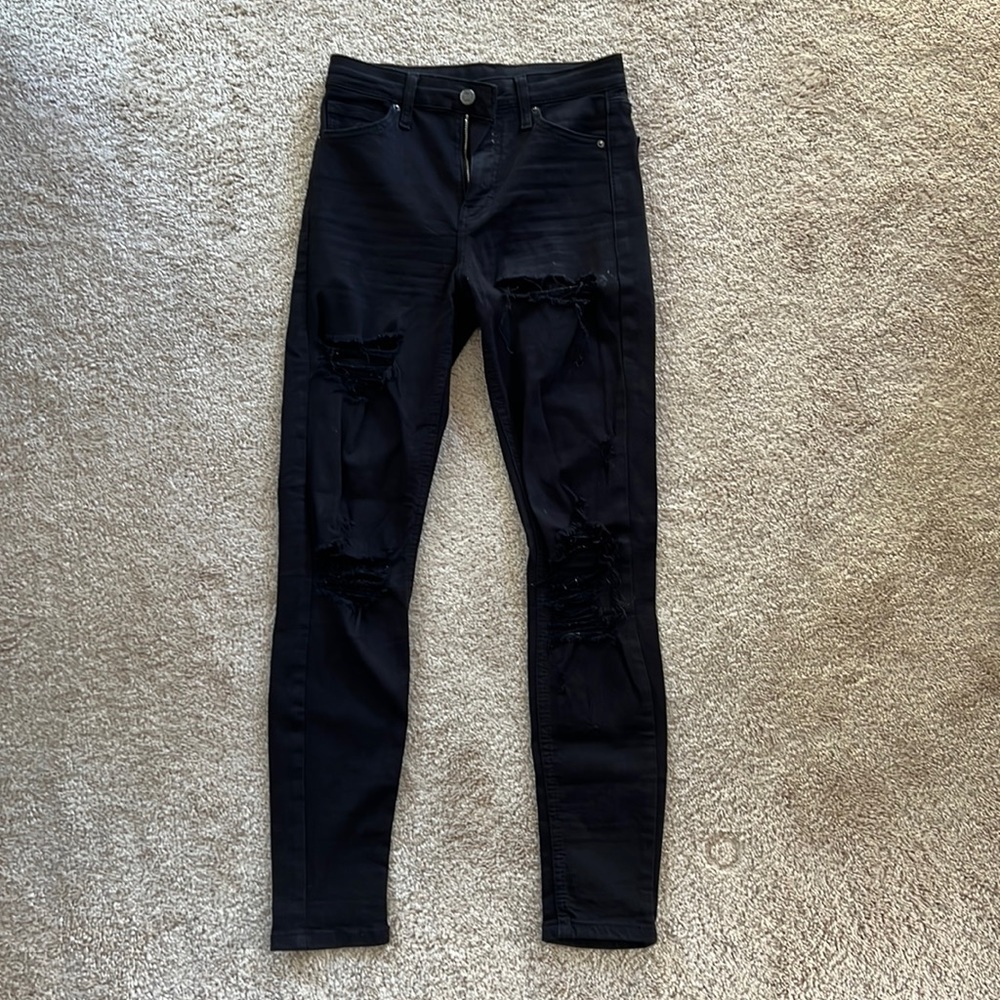 Black, ripped, Top Shop jeans